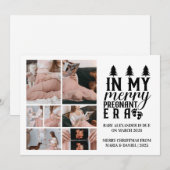 妊娠中のクリスマスメリーに7枚の写真 シーズンカード (正面/裏面)