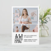 妊娠中のクリスマスメリーの3枚 シーズンカード (スタンド正面)