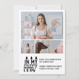 妊娠中のクリスマスメリーの3枚 シーズンカード