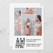 妊娠中のクリスマスメリーの4枚 シーズンカード (正面/裏面)