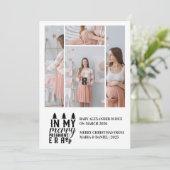 妊娠中のクリスマスメリーの4枚 シーズンカード (スタンド正面)