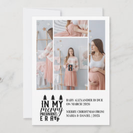 妊娠中のクリスマスメリーの4枚 シーズンカード