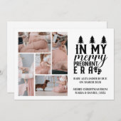 妊娠中のクリスマスメリーの5枚 シーズンカード (正面/裏面)