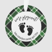 妊娠中のクリスマス妊娠の告知か オーナメント (正面)