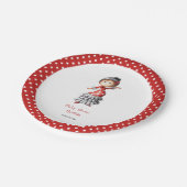 妊娠中のセビラナの赤ちゃんスペインのシャワー ペーパープレート (アングル)