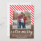 妊娠中のハッピーホリデーズメリークリスマスフォトカード シーズンカード (正面)