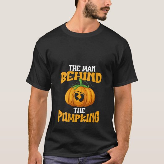 妊娠中のハロウィーンの衣装グルービーパパLiを期待 Tシャツ (正面)