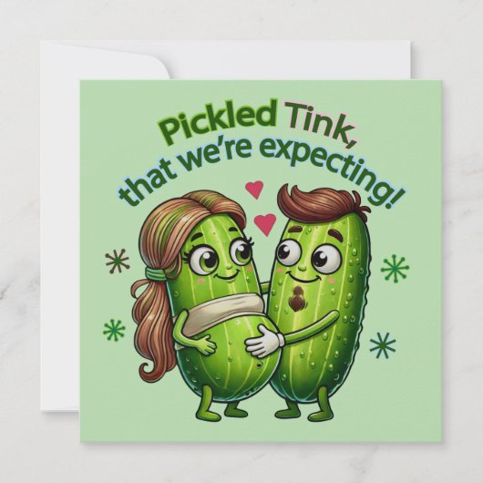 妊娠中のピクルカップル 招待状 (正面)