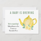 妊娠中のベビーを期待 案内状 (正面)