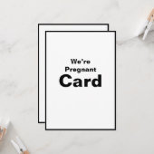 妊娠中のベビーガール男の赤ちゃんカード カード (正面/裏面インサイチュ)