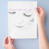 妊娠中のベビーガール チラシ (手)