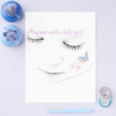 妊娠中のベビーガール チラシ (シングル)