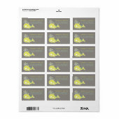 妊娠中のホエールツインズベビーシャワー住所 シール (フルシート)