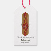 妊娠中のホットドッグ赤ちゃんシャワーギフトラベル ギフトタグ (正面)