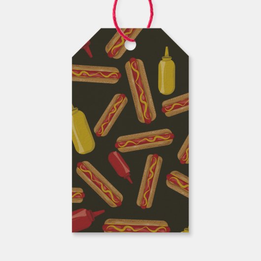 妊娠中のホットドッグ赤ちゃんシャワーギフトラベル ギフトタグ (裏面)