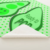 妊娠中のポップ・アートのグリーンピー シェルパブランケット (3/4)