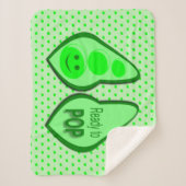 妊娠中のポップ・アートのグリーンピー シェルパブランケット (正面)