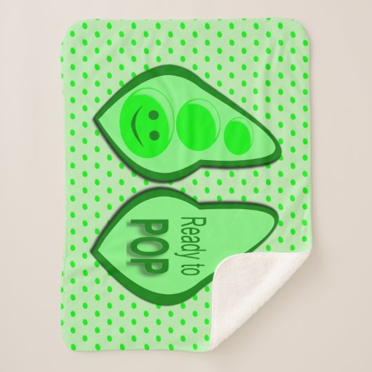 妊娠中のポップ・アートのグリーンピー シェルパブランケット (正面)