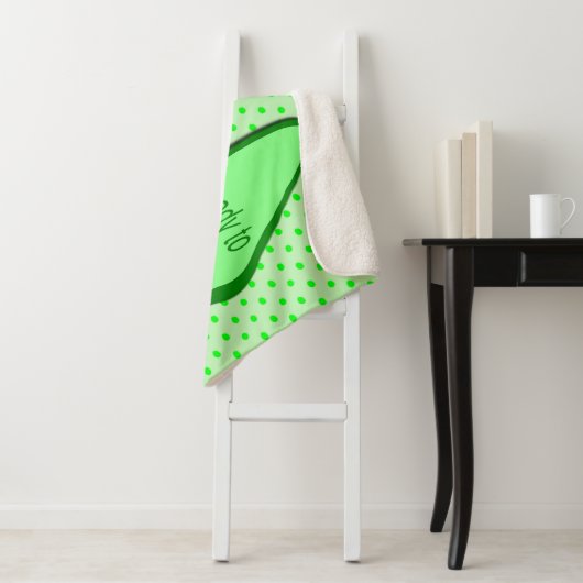 妊娠中のポップ・アートのグリーンピー シェルパブランケット (インサイチュ)