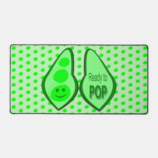 妊娠中のポップ・アートのグリーンピー デスクマット (正面)
