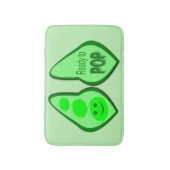 妊娠中のポップ・アートのグリーンピー バスマット (正面縦)