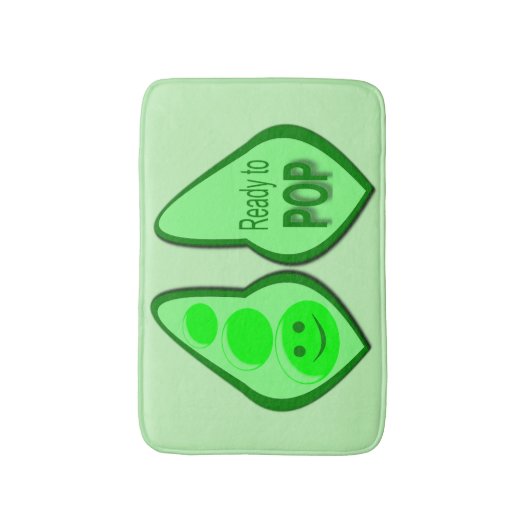 妊娠中のポップ・アートのグリーンピー バスマット (正面縦)