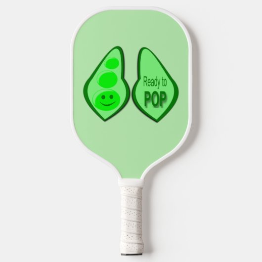 妊娠中のポップ・アートのグリーンピー ピックルボールラケット (正面)