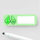 妊娠中のポップ・アートのグリーンピー 名札 (インサイチュ)