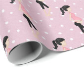 妊娠中のママの水玉模様 ラッピングペーパー (ロールコーナー)