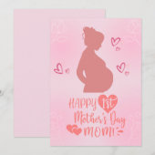 妊娠中のママへお母さんの日のカード シーズンカード (正面/裏面)