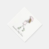 妊娠中のママ赤ちゃんシャワー スタンダードカクテルナプキン (角)