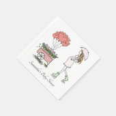 妊娠中のママ赤ちゃんシャワー スタンダードカクテルナプキン (角)