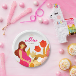 妊娠中のママ赤ちゃんシャワー ペーパープレート