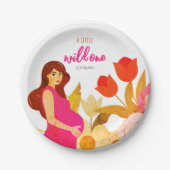 妊娠中のママ赤ちゃんシャワー ペーパープレート (正面)