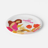 妊娠中のママ赤ちゃんシャワー ペーパープレート (アングル)