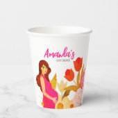 妊娠中のママ赤ちゃんシャワー 紙コップ (裏面)