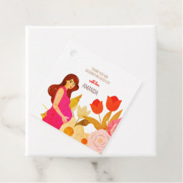 妊娠中のママ ベビーシャワー フェイバータグ