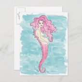 妊娠中のメルメイドのはがき 案内ポストカード (正面/裏面)