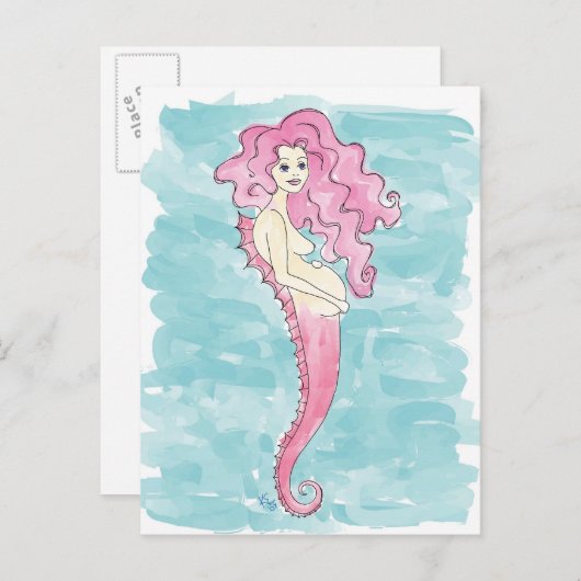 妊娠中のメルメイドのはがき 案内ポストカード (正面/裏面)
