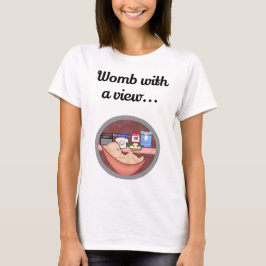 妊娠中のユーモアをおもしろい見た女性 Tシャツ