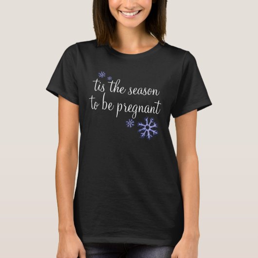 妊娠中の休暇シーズン到来おめでたマタニティライフ Tシャツ (正面)