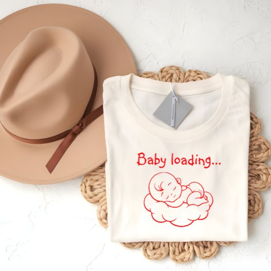 妊娠中の初めての母の日 赤 Tシャツ