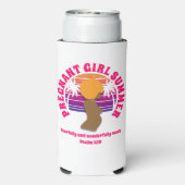 妊娠中の女の子サマークリスチャン聖書聖句 スリム缶クーラー (Seltzer裏面)