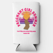 妊娠中の女の子サマークリスチャン聖書聖句 スリム缶クーラー (正面)