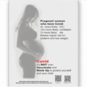 妊娠中の女性とCovidビニールシール シール (正面)