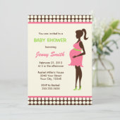 妊娠中の女性のベビーシャワー 招待状 (スタンド正面)