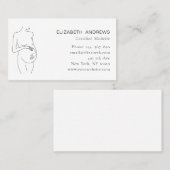 妊娠中の女性イラストレーション、単モダンにAd Labe 名刺 (正面/裏面)