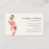 妊娠中の女性イラストレーション、単純 名刺 (正面)