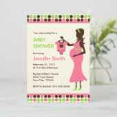 妊娠中の女性向けベビーシャワー 招待状 (スタンド正面)