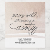 妊娠中の新生児妊娠の告知Aunty ワインラベル (シングルラベル)